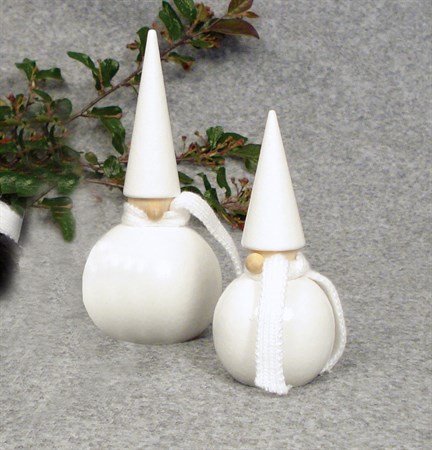 Klot-tomte liten vit